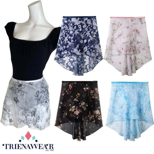 【TRIENAWEAR /トゥリーナウェア】バレエ 巻きスカート 花柄  